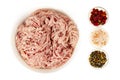 Raw fresh minced mixed meat. Studio Photo Royalty Free Stock Photo