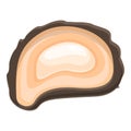 Raw fresh oyster icon cartoon vector. Marine food