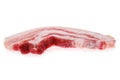 Raw fresh pork belly slice isolated on white Royalty Free Stock Photo