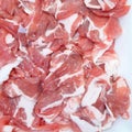 Raw fresh pork slice