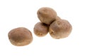 Raw fresh potatoes isolated on white Royalty Free Stock Photo