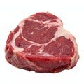 Raw Fresh Ribeye Steak Cut with Marbled Fat Ready for Cooking on Transparent Background Clipping Path Royalty Free Stock Photo