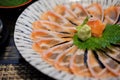 Raw fresh salmon sashimi sliced thinly Royalty Free Stock Photo