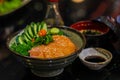 Raw and fresh sashimi fish meat - Japanese food style Royalty Free Stock Photo