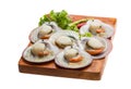 Raw fresh scallop Royalty Free Stock Photo