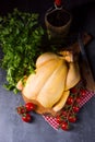 Raw and fresh soup chicken Royalty Free Stock Photo