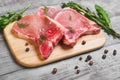 Raw fresh uncooked Pork Meat steak Royalty Free Stock Photo