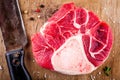 Raw fresh veal shank meat for ossobuco Royalty Free Stock Photo