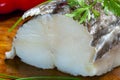 Raw gadus morhua cod from