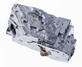 raw galena (galenite) crystal on white Royalty Free Stock Photo