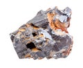 raw Galena (Galenite, lead glance) rock isolated Royalty Free Stock Photo