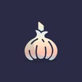 Raw garlic flat icon