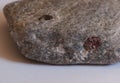 Raw garnet, semi-precious stone on rock Royalty Free Stock Photo