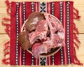 Raw Goat Meat Royalty Free Stock Photo
