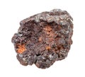 raw Goethite stone isolated on white Royalty Free Stock Photo