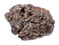 Raw Goethite stone isolated on white Royalty Free Stock Photo