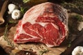 Raw Grass Fed Prime Rib Meat Royalty Free Stock Photo