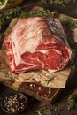 Raw Grass Fed Prime Rib Meat Royalty Free Stock Photo