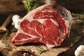 Raw Grass Fed Prime Rib Meat Royalty Free Stock Photo