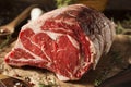 Raw Grass Fed Prime Rib Meat Royalty Free Stock Photo