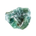 raw green alexandrite crystal in daylight isolated