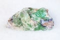 raw green Beryl crystals on white
