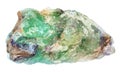 raw green Beryl gemstone isolated Royalty Free Stock Photo