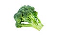 Raw green broccoli cabbage Isolated on white background. Top view. Royalty Free Stock Photo