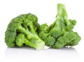 Raw green broccoli isolated on white background Royalty Free Stock Photo