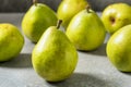 Raw Green Organic Bartlett Pears Royalty Free Stock Photo