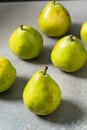 Raw Green Organic Bartlett Pears Royalty Free Stock Photo