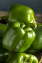 Raw Green Organic Bell Peppers Royalty Free Stock Photo