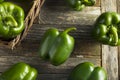 Raw Green Organic Bell Peppers Royalty Free Stock Photo