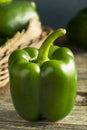 Raw Green Organic Bell Peppers Royalty Free Stock Photo