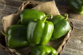 Raw Green Organic Bell Peppers Royalty Free Stock Photo