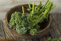 Raw Green Organic Broccolini Royalty Free Stock Photo