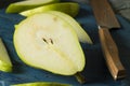 Raw Green Organic Danjou Pears Royalty Free Stock Photo