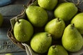 Raw Green Organic Danjou Pears Royalty Free Stock Photo