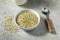 Raw Green Organic Hemp Seeds Royalty Free Stock Photo