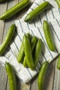 Raw Green Organic Persian Cucumbers