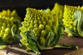 Raw Green Organic Romanesco Royalty Free Stock Photo