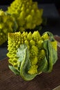 Raw Green Organic Romanesco Royalty Free Stock Photo