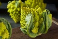 Raw Green Organic Romanesco Royalty Free Stock Photo