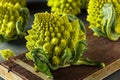 Raw Green Organic Romanesco Royalty Free Stock Photo