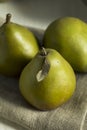 Raw Green Organic Seckel Pears Royalty Free Stock Photo