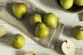 Raw Green Organic Seckel Pears Royalty Free Stock Photo