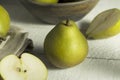 Raw Green Organic Seckel Pears Royalty Free Stock Photo