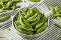 Raw Green Organic Snap Peas Royalty Free Stock Photo