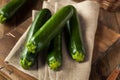 Raw Green Organic Zucchini Squash Royalty Free Stock Photo