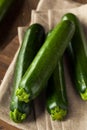 Raw Green Organic Zucchini Squash Royalty Free Stock Photo